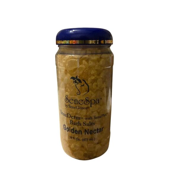 SeneSpa By SeneGence SeneDerm With SenePlex Bath Salts Golden Nectar 16 FL OZ - Picture 1 of 4